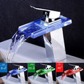 Modern bath shower mixer tap waterfall spout main view