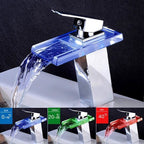 Modern bath shower mixer tap waterfall spout main view