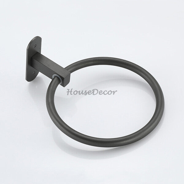 Modern towel ring wall mounted design detail view