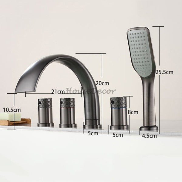 Modern bath shower mixer tap waterfall spout additional view