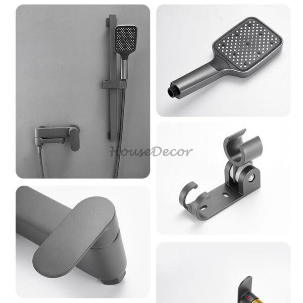 Modern bath shower mixer tap handheld shower set additional view