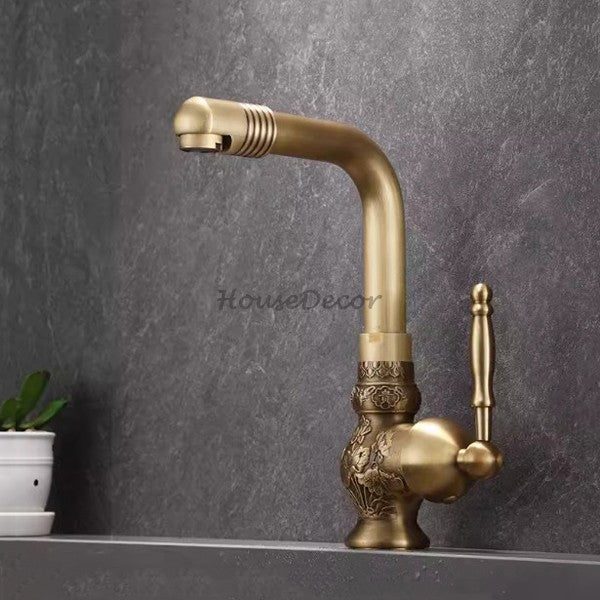 Modern bath shower mixer tap swivel spout detail view
