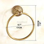 Antique Brass towel ring detailed product view additional view