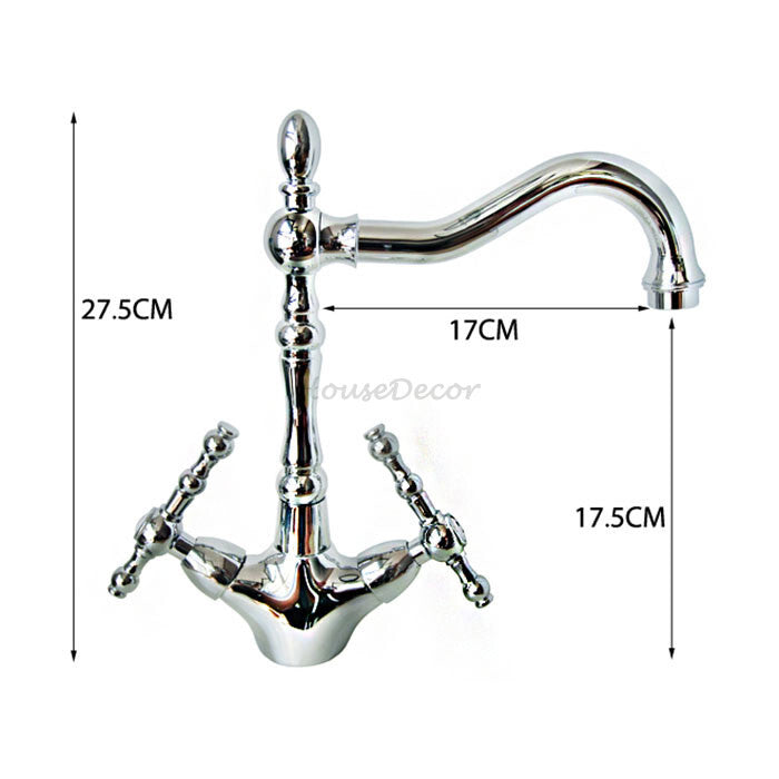 Chrome faucet swivel spout detail view
