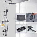 Black bath shower mixer tap wall mounted design detail view