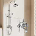 Modern bath shower mixer tap handheld shower set detail view