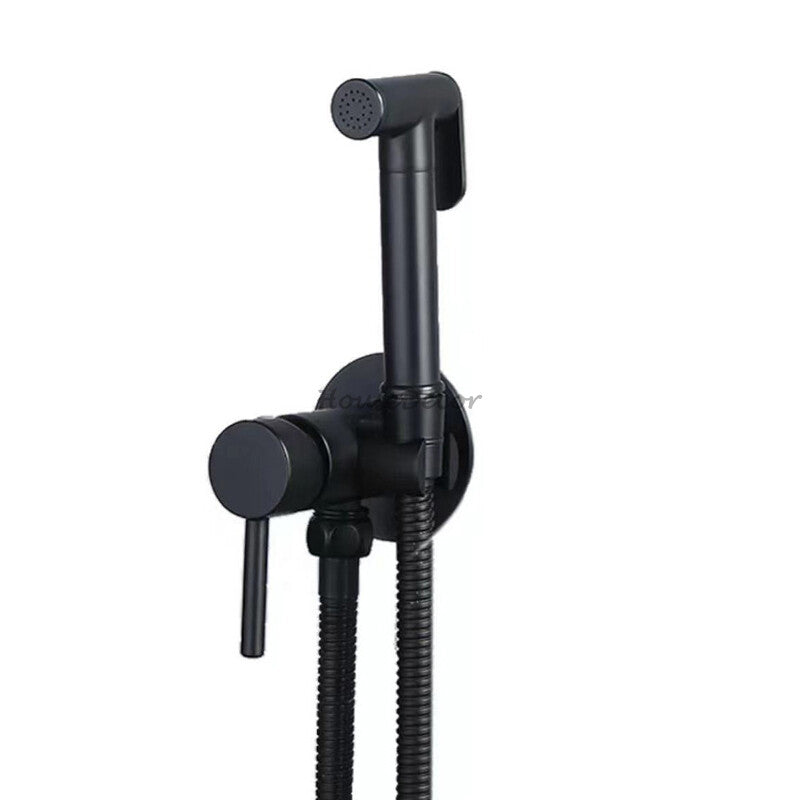 Modern bath shower mixer tap handheld shower set detail view
