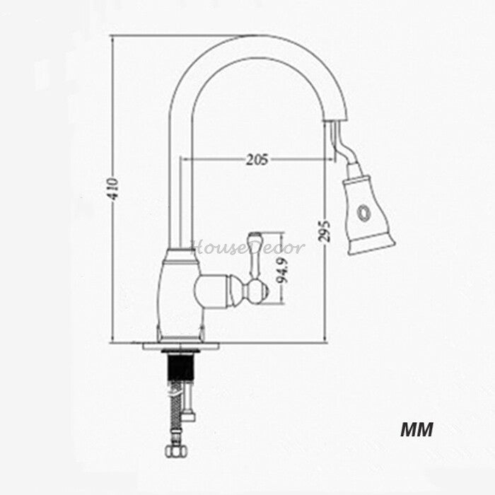 Black Brass kitchen sink mixer tap pull out spray additional view