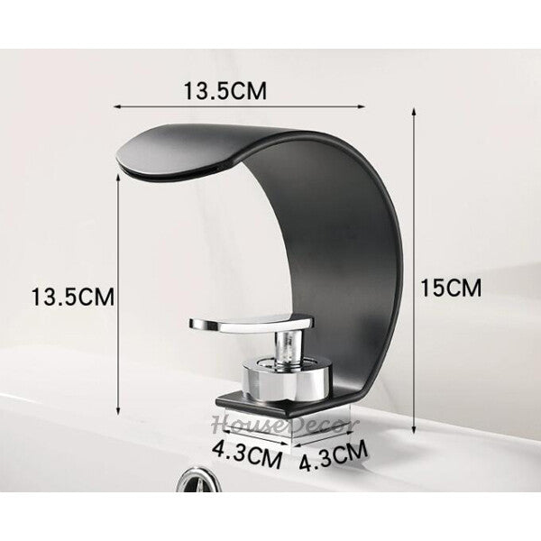 Modern bath shower mixer tap waterfall spout additional view