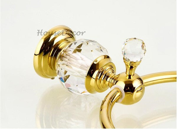 Gold towel ring wall mounted design additional view