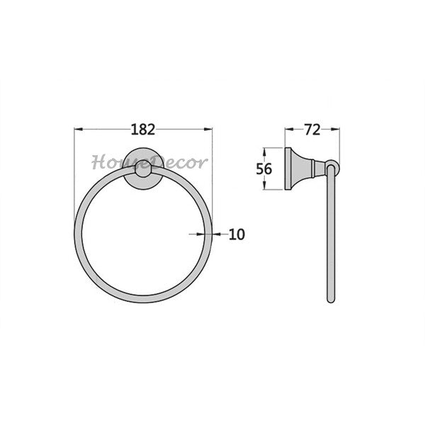 White towel rack wall mounted design additional view