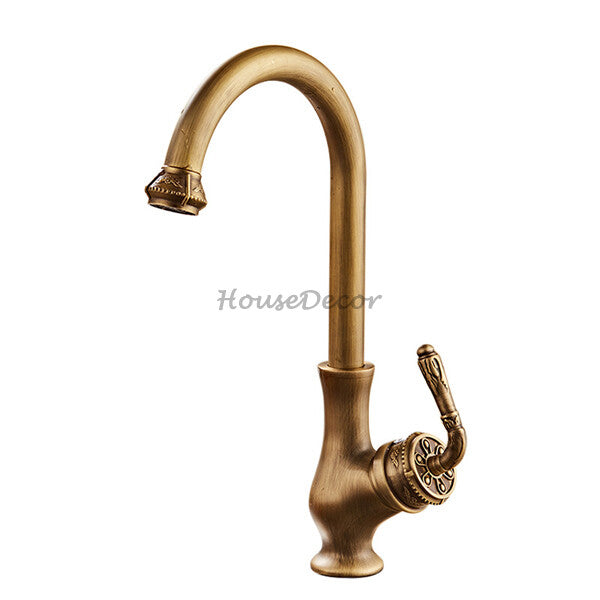 Modern Brass kitchen sink mixer tap swivel spout main view