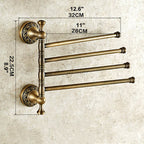 Antique Brass towel rack swivel spout additional view