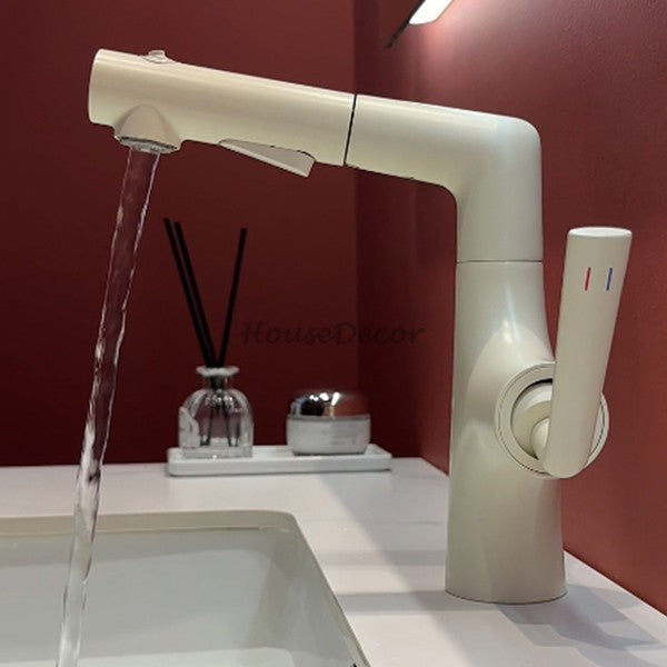 Modern bath shower mixer tap pull out spray main view