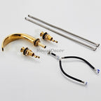 Modern bath shower mixer tap dual handle control additional view