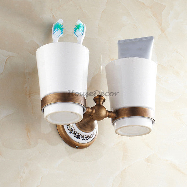 Modern Ceramic toothbrush holder wall mounted design main view