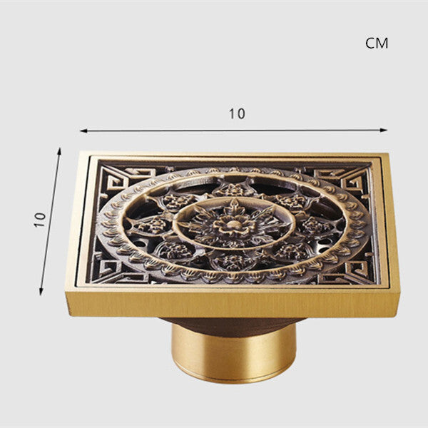 Bronze shower drain detailed product view additional view