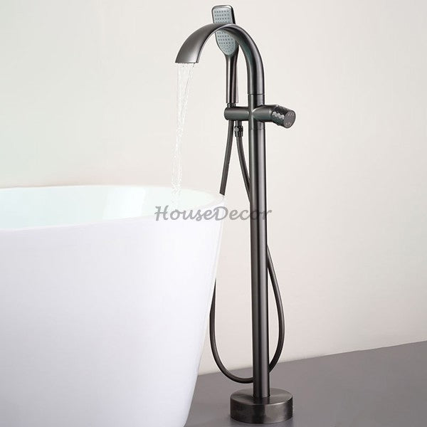 Modern bath shower mixer tap waterfall spout main view