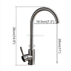 Modern Stainless Steel kitchen sink mixer tap swivel spout additional view