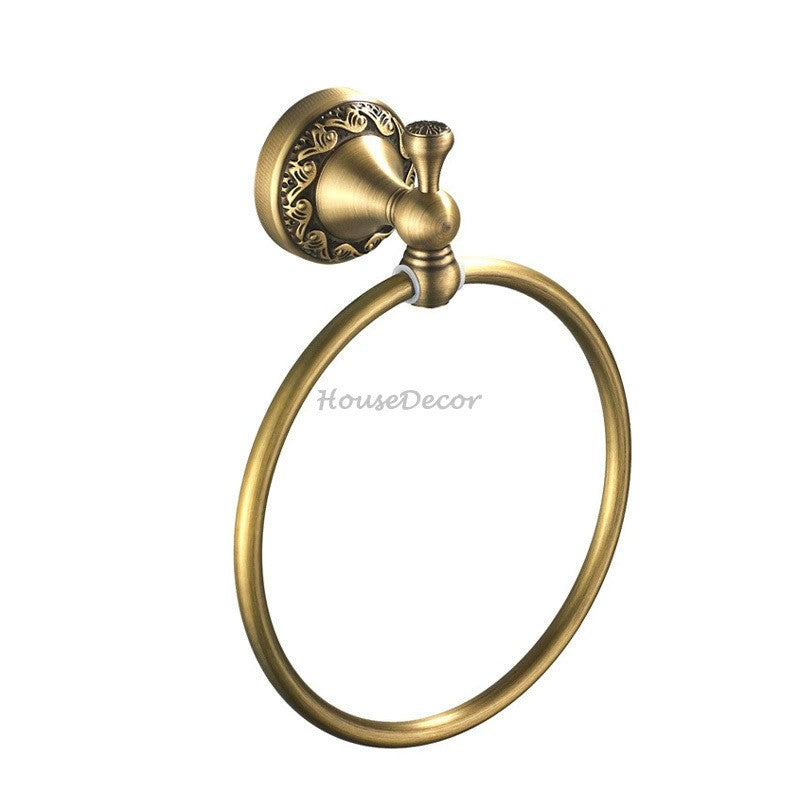 Antique Brass towel rack detailed product view additional view