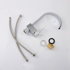 Modern kitchen sink mixer tap swivel spout additional view