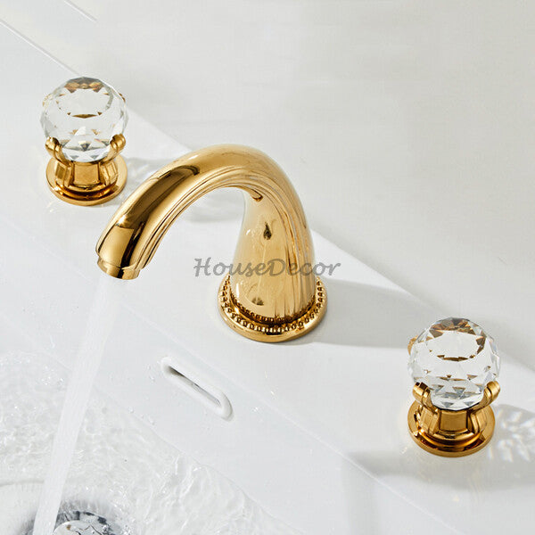 Modern bathroom basin mixer tap 3 hole installation additional view
