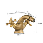 Modern bath shower mixer tap dual handle control additional view