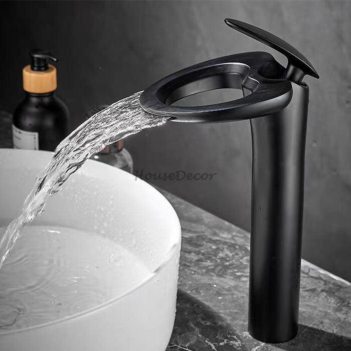 Modern bath shower mixer tap waterfall spout additional view