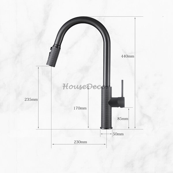 Modern kitchen sink mixer tap pull out spray additional view