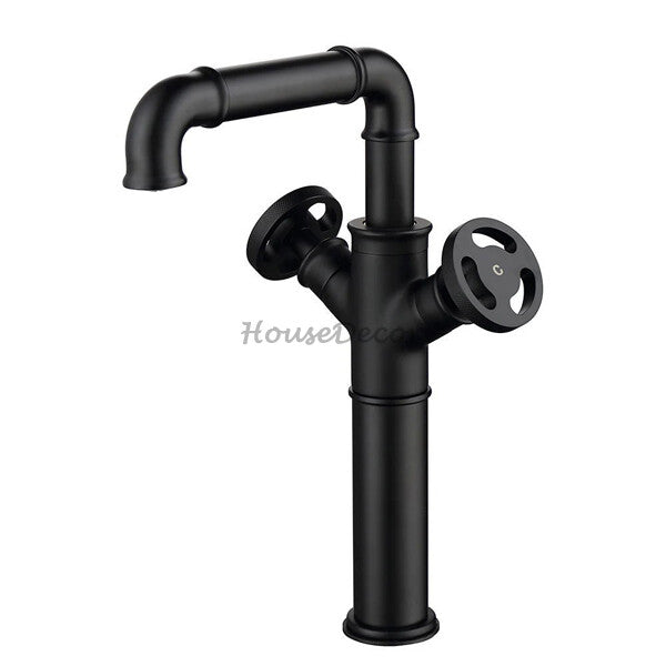 Modern bath shower mixer tap dual handle control main view