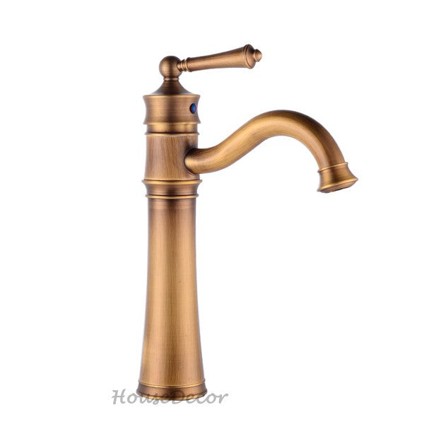 Antique Brass bath shower mixer tap swivel spout main view