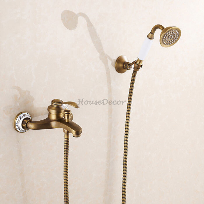 Brass bath shower mixer tap wall mounted design main view