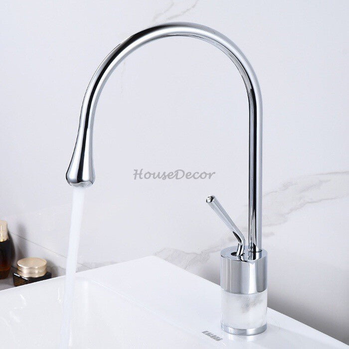 Modern bath shower mixer tap swivel spout detail view