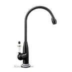 Antique Brass bathroom basin mixer tap swivel spout detail view