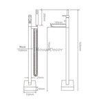 Modern bath shower mixer tap handheld shower set additional view