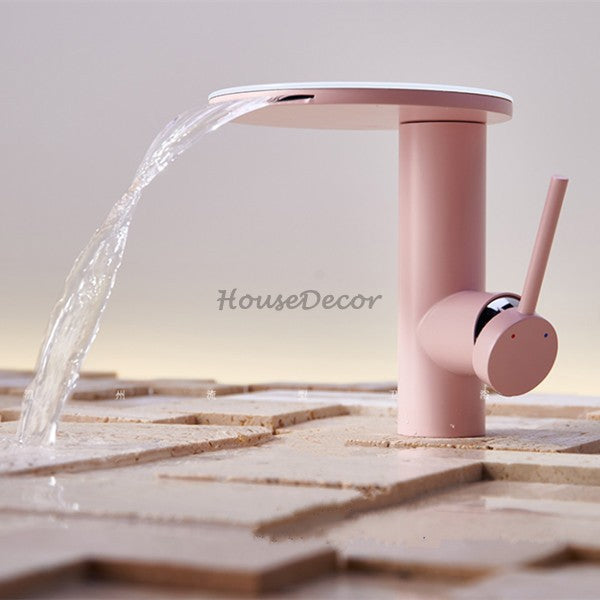 Modern bath shower mixer tap waterfall spout additional view