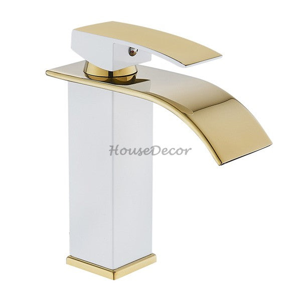 Modern bath shower mixer tap waterfall spout main view