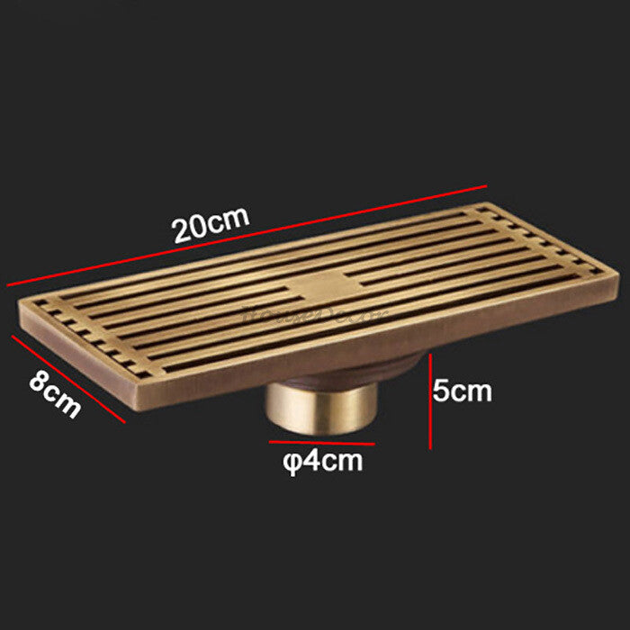 Antique Brass shower drain detailed product view detail view