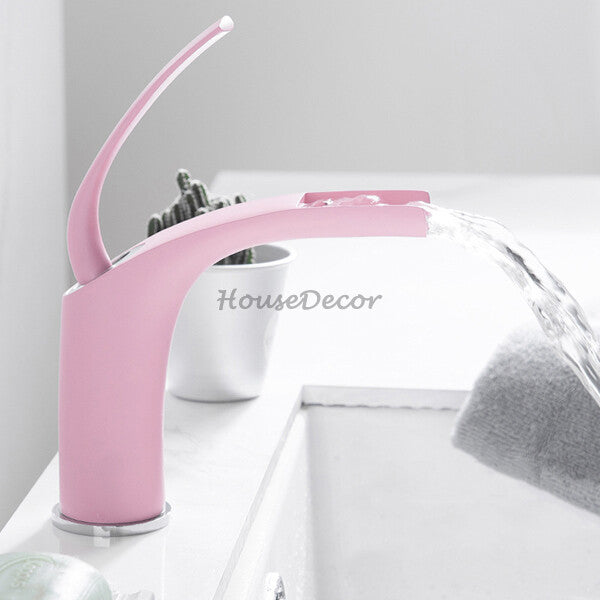 Modern bath shower mixer tap waterfall spout additional view