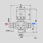 Modern bath shower mixer tap thermostatic control additional view