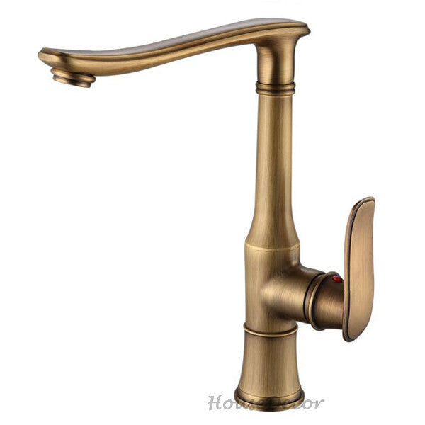 Modern kitchen sink mixer tap swivel spout main view