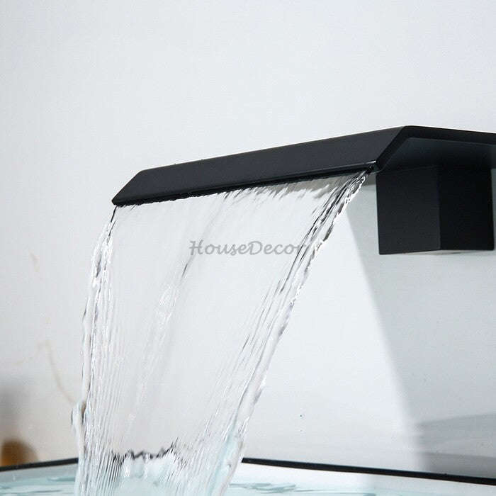 Modern bath shower mixer tap waterfall spout additional view