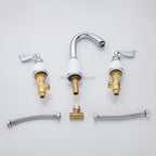 Chrome Ceramic bathroom basin mixer tap deck mounted design additional view