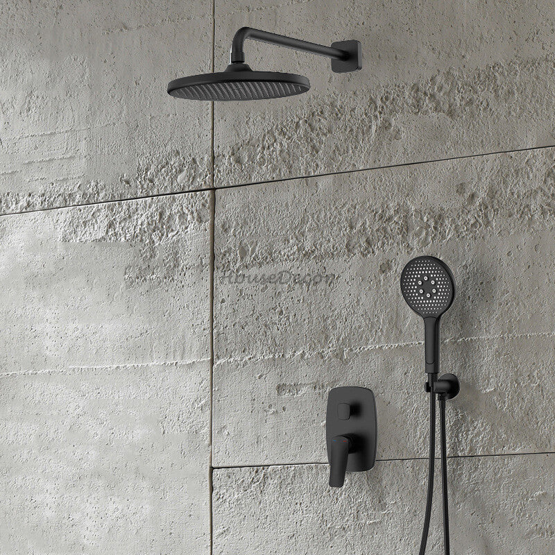 Modern bath shower mixer tap wall mounted design detail view