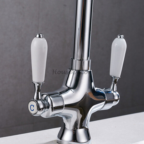 Modern Ceramic kitchen sink mixer tap swivel spout additional view