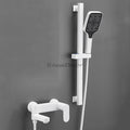 Modern bath shower mixer tap handheld shower set detail view