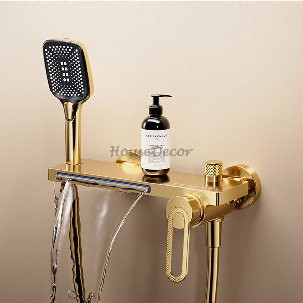 Brass bath shower mixer tap waterfall spout additional view