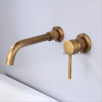 Brass bath shower mixer tap swivel spout detail view