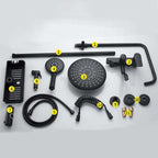 Black bath shower mixer tap handheld shower set additional view