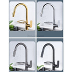 Gold bath shower mixer tap pull out spray additional view